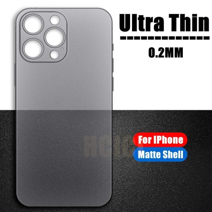 Ultra Thin PP Case For iPhone 15 14 13 12 Mini 11 Pro Max X XR XS Max 7 8 Plus Matte Hard PC Back Translucent Clear Slim Cover Outlier Aeuinv