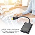 Dual Port Toslink Digital Optical Adapter Splitter Fiber Audio Cable. 
