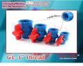 Ball Valve, Female Thread, PVC Valve for Aquarium Setup, Sump Pump, Pool, Garden Sprinkler Blue Red- Pack of 2.
