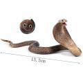 Simulation Reptile Model Cobra Snake Amphibious Spectacles Kingsnake Model Tidy Toy Ornaments. 