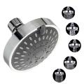 High Pressure Shower Head 4 Inches 5 Settings Adjustable Bathroom Shower Head Spray Showerhead Polished Chrome Bath Rain Shower Head Replacement. 