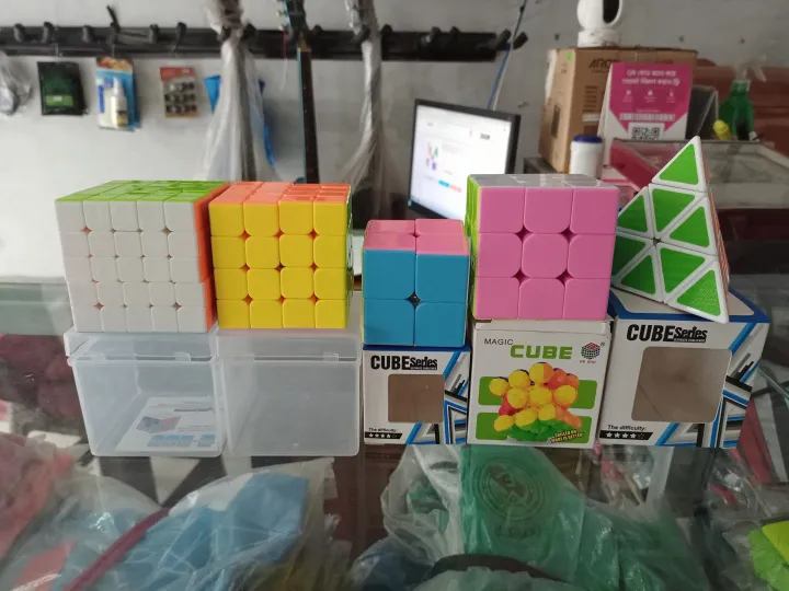 Magic%20Cube%20Combo%20Set%20of%202x2%203x3%204x4%205X5%20&%20Pyramid%20Rubiks%20Cube%20high%20Speed%20sticker%20less%20Cube%20-%20Image%202