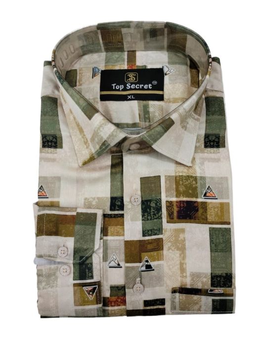 Pure Full Cotton Fabrics Full Sleeve Shirt For Men