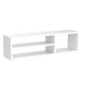 Skyler TV Entertainment Unit | TV Cabinet | TV Entertainment Center Table | Display Storage Cabinet Rack (White) - Ideal for Upto 60" Design by Nahid Furniture 16x52x12". 