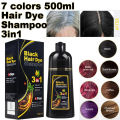 100ml/500ml Hair Dye Shampoo 3in1 Darkening Hairs Instant Gray To Black Polygonum Multiflorum Natural Coloing Cover for Women. 