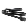 FAST SHIP! Black 45cm Sata3.0 Solid State Hard Disk Serial Data Cable Multi-Spec Flexible Sata Hard Disk Fast Transmission Cable. 