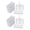 2 in 1 White 24 Pieces Microscope Slides Staining Rack Dish Set.