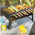 12Pcs Stainless Steel Barbecue Stick with Wooden Handle. 