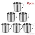 Outdoor Camping Hiking Tea Mug Cup Stainless Steel Coffee Cup Office School Gift Useful 1/3/6pcs. 