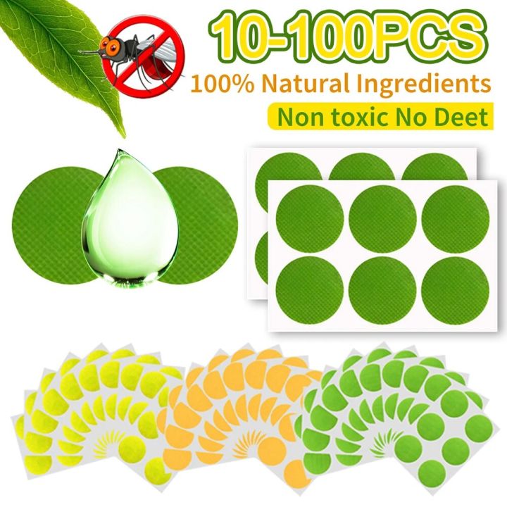 【NEW】 10-100PCS Mosquito Repellent Patch Plant Essential Oil Anti Bite Kid-Friendly Citronella Infused For Travel Camping Activitie