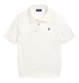 Ralph Lauren Cable-Knit Cotton Polo Sweater – White. 