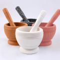 Resin Mortar Pestle Set Grind Herbs Spices Grains Pepper Mixing Grinding Crusher Bowl Kitchen Tools Household Masher-Style 2. 