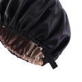 Satin Silk Bonnet Night Sleeping Cap Hat For Curly Natural Hair Black.