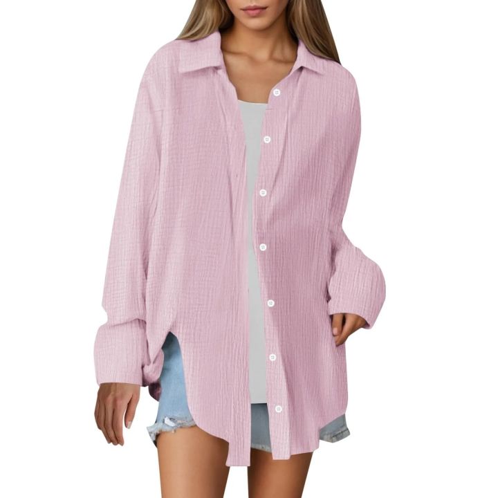 Ladies%E2%80%99%20Everyday%20Cotton%20Crepe%20Shirt%20%E2%80%93%20Soft%20Textured%20Fabric%20with%20Classic%20Button%20Closure%20-%20Image%203