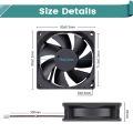 Gdstime DC 5V 12V 24V 48V 8cm 80mm Brushless Computer Case PC CPU Cooling Fan 8025 Axial Cooler Fan 80mmx80mmx25mm Radiator Fan.
