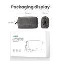 UGREEN Electronics Accessories Organizer Bag, Leather Storage for Wired Headphones Earphone USB Cable Cell Phones PC Digital Accessories.