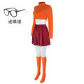 Scooby Doo Velma cosplay costume for Halloween role-playing.