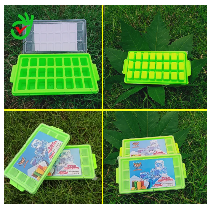 1pcs 24-Grid Summer Silicone Ice Cube Mold Tray Maker Mould Kitchen Bar Tool with Lid