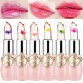 1pcs/ 6pcs emaymei Transparent Jelly Change Lipstick Waterproof Crystal Jelly Lipstick with Flower Inside | 3.8gm 6 Shades Available.