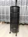 5 Layers Kitchen Rotating Shelf 360 Degree Baskets Fruit Vegetable Storage Rack Floor Round Shelf With Wheels. 