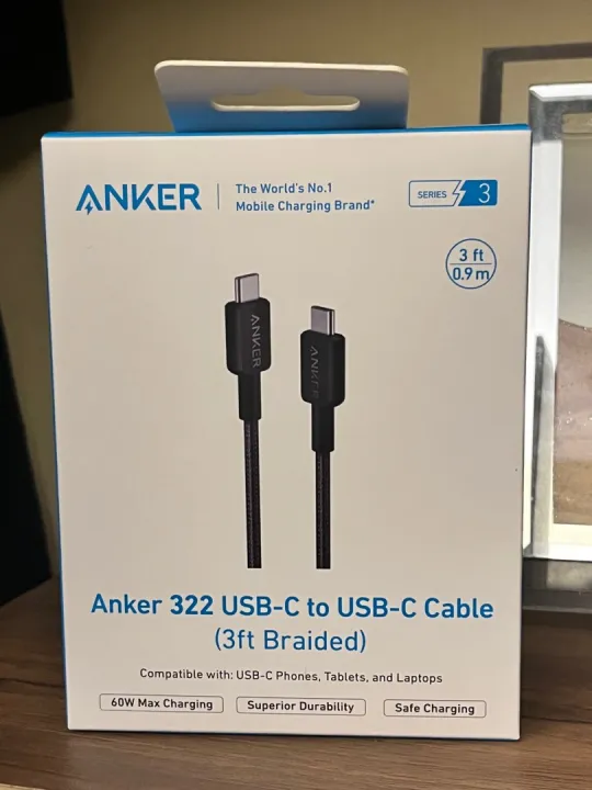 Anker%20322%20USB-C%20to%20USB-C%20Cable%20USB-C%20to%20USB-C%20Fast%20Charging%20Cord,%2060W%20Max%20Power%20Delivery%20PD%20Charging%20for%20MacBook%20iPad%20Pro%202020%20Samsung%20Galaxy,%20Pixel,%20and%20More%20((3ft)%200.9m,%20Black,%20White)%20-%20Image%206