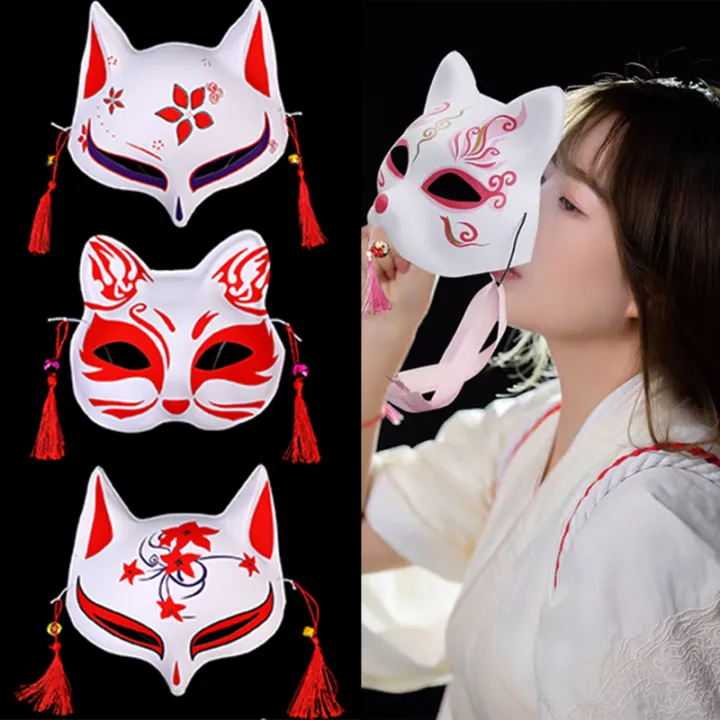 Japanese%20Fox%20Mask%20Half%20Face%20Hand-Painted%20Cat%20Fox%20Mask%20Anime%20Halloween%20Festival%20Makeup%20Dance%20Mask%20Party%20Costumes%20Cosplay%20Props%20-%20Image%202