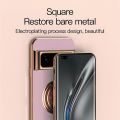Luxury Plating Silicone Shockproof Phone Case For Google Pixel 8 7 Pro 7A 6A 5A Metal Ring Magnetic Holder Stand Soft Back Cover Abandon Abandon.