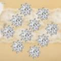 10Pcs Crystal Flower Button DIY Accessories Scrapbook Rhinestone Flatback Embellishment Hair. 