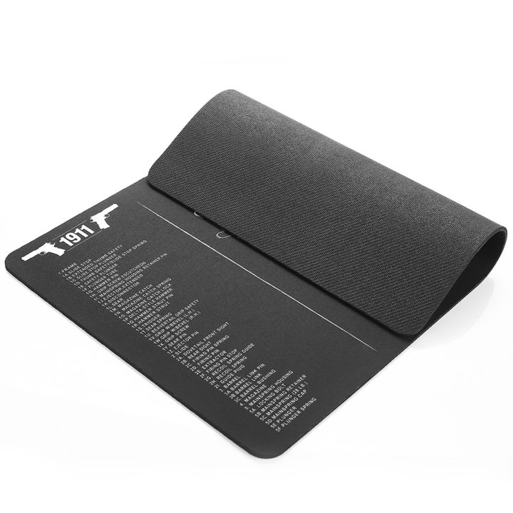 Glock%201911%20P220%20P226%20P229%20XD%20Beretta92-II%20SmithWessomMP%20BrowningHi-Power%20Cleaning%20Rubber%20Mat%2017"x11"%20With%20Parts%20Diagram%20and%20Instructions%20Armorers%20Bench%20Mat%20Mouse%20Pad%20-%20Image%205