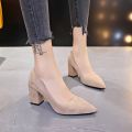 High Heels Women's 2019 New Autumn European and American Style Pointed Toe Pumps Women's Plus Size Women's Shoes 33-43 Size. 