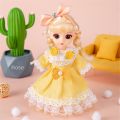 Happy day 16cm Princess BJD 1/12 Doll with Clothes and Shoes Movable 13 Joints Cute Sweet Face Girl Gift Child Toys. 