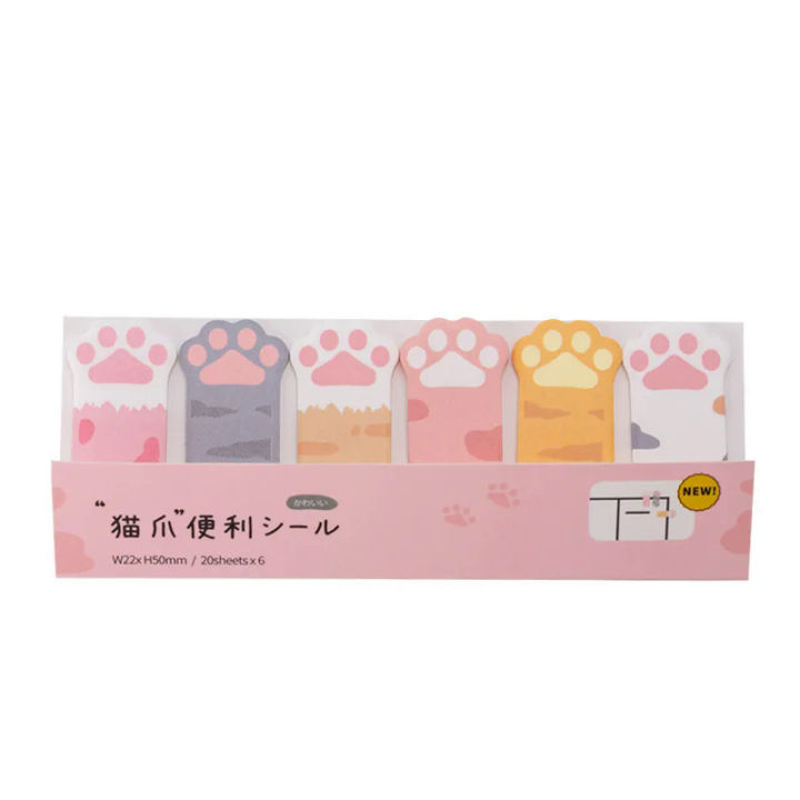 1%20Piece%20Kawaii%20Stationery%20Cartoon%20Cat%20Paw%20Memo%20Pad%20Bookmark%20Flags%20Index%20Tab%20Sticky%20Notes%20Label%20Paper%20Stickers%20-%20Image%205