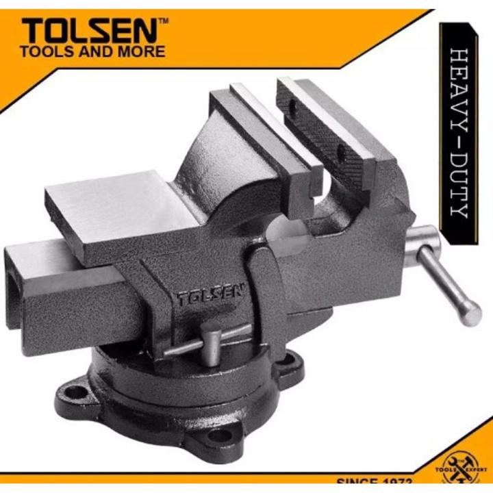 TOLSEN Bench Vice (5inch 150mm) Swivel Base with Anvil 10104