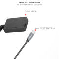 LP-E12 LPE12 ACK-E12 USB TYPE-C Cable Dummy Battery DR-E12 PD Adapter for Canon EOS M2 M10 M50 M100 M200 Cameras. 