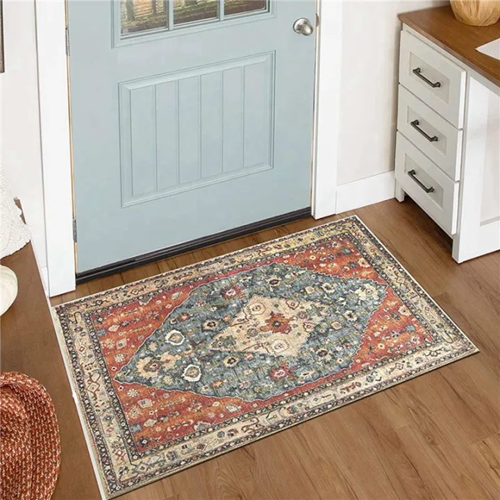 2X%20Distressed%20Entryway%20Rug%20Doormat%20Bohemian%20Faux%20Wool%20Floor%20Carpet%20for%20Indoor%20Front%20Entrance%20Kitchen%20Bathroom%20Number%205%20-%20Image%202