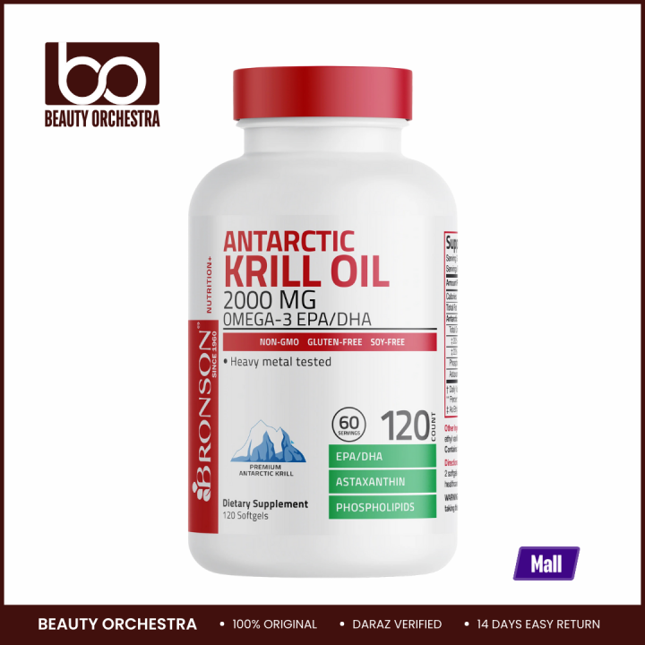 Bronson Antarctic Krill Oil 2000mg - 120 Softgels