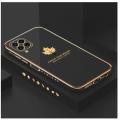 Samsung Galaxy M33 5G Back Cover New Maple Leaf Luxury 6D Plating Case Side Pattern Soft Silicone Square Phone Cases - Phone - Camera - Phone Back Cover.