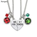 【Beiver Jewelry Store  】Wonderful Ladybug Couples Necklace Bear's Paw Pendant Chain Party Jewelry Crystal Long Necklaces Women. 