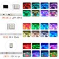 Dream Color WS2811 Individually Addressable LED Light Strip RGBIC DC12V Diode Tape Bluetooth Controller+Adapter For Home Party. 