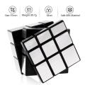 Mirror Cube 3x3 Speed Cube 3x3x3 Mirror Blocks Unequal Puzzle Silver Black 57mm.