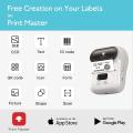 Phomemo M110 Label Maker - Portable Blue-tooth Thermal Label Maker Printer for Barcode, Clothing, Jewelry, Retail, Mailing, Compatible with Android & iOS System, Support 20mm-50mm Width Sticker Paper printing. 