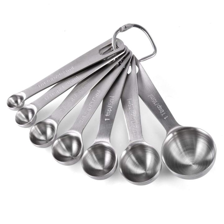 Stainless%20Steel%20Measuring%20Spoons%20Set%20of%207%20Stackable%20Measure%20Spoon%20for%20Dry%20and%20Liquid%20Ingredients%20Etched%20Marked%20Baking%20Cooking%20Spoon%20with%20Detachable%20Ring%20Holder%20Exquisite%20Product%20-%20Image%202