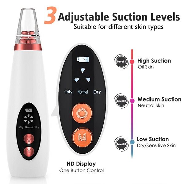 Remove Acne Instrument Blackhead Remover Instrument Black Dot Remover Acne Vacuum Suction Face ...