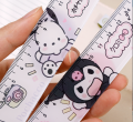 4 Pcs/set Sanrioed Kuromi Pochacco Straight Ruler Protractor Students Math Geometry Triangle Rulers Set Kawaii Stationery.