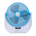 JY SUPER 1880 (RECHARGEABLE PORTABLE USB FAN) With LED Light, 2400mAh Battery 1400 mm Silent Operation 3 Blade Table Fan. 