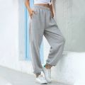 2020 Sweatpants Women Baggy Gray Sports Pants Joggers Wide Leg Oversized Streetwear High Waisted Trousers Women. 