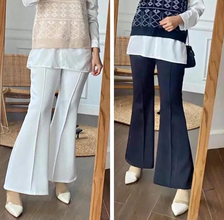 WOMEN%20FLARE%20PANTS%20/%20RIBBED%20COTTON%20/%20HIGH%20WAIST%20PANTS%20-%20Image%203