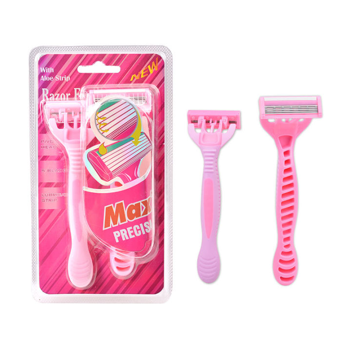 MAX women's five layer stainless steel manual scraper, private area armpit and leg hair remover, shaver