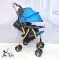 Lightweight Portable Baby Stroller Baby Trolley  Folding Pram for kids From Newborn to 3 Years With Back Rest, Food Tray & Wheel Lock. 