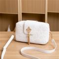 Women PU leather print Tassel Crossbody bags for girls fashion casual solid shoulder bag. 
